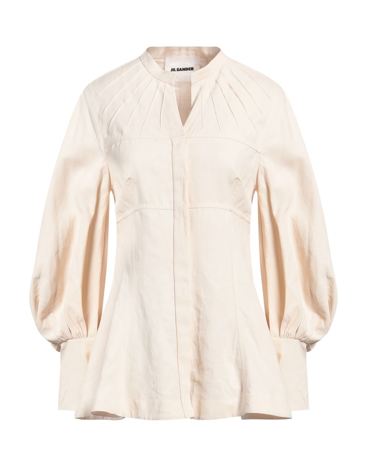 Льняная рубашка JIL SANDER Лен Слоновая кость