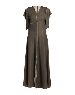 Платье BOTTEGA VENETA Полиамид Зелёный милитари