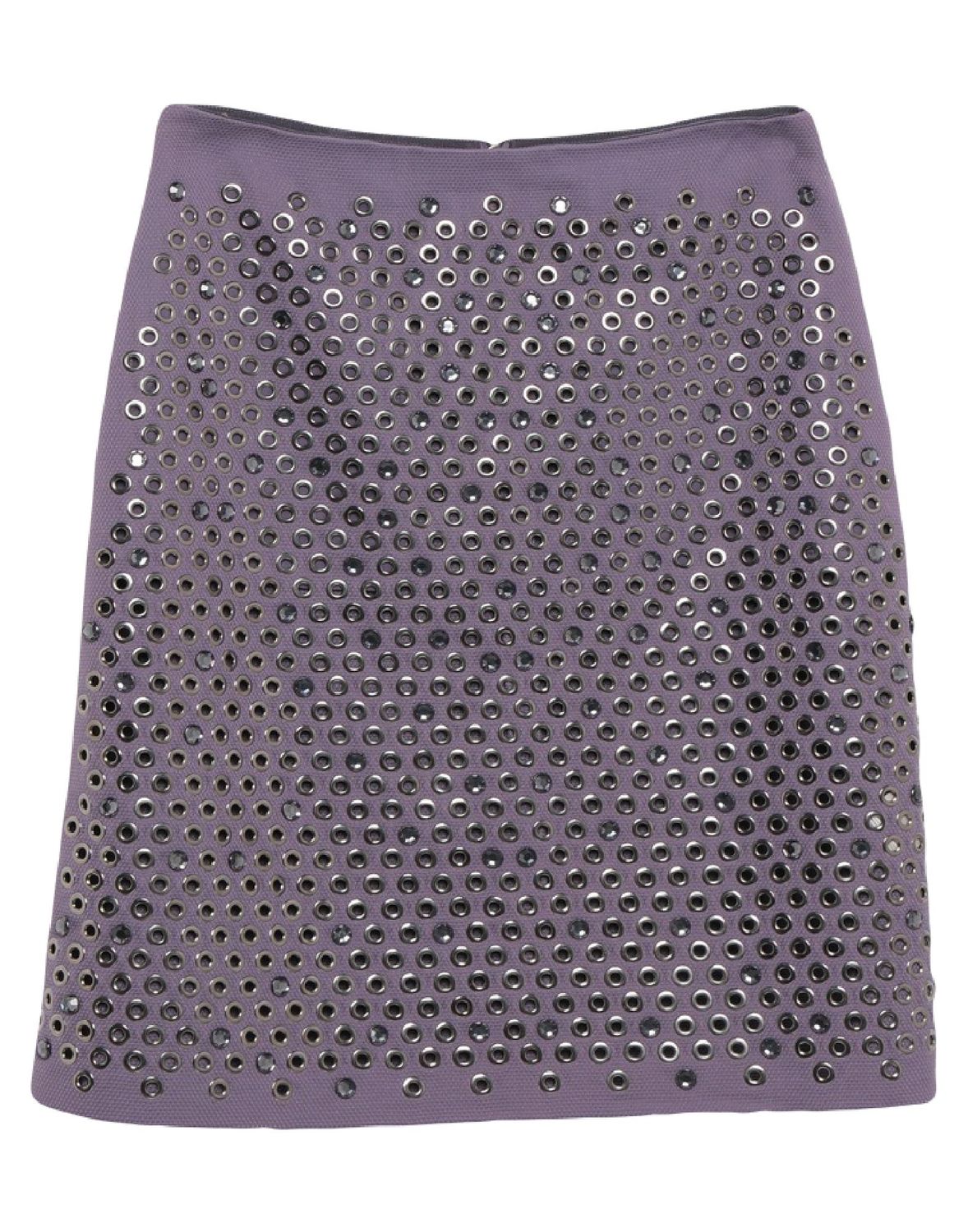 Юбка миди BOTTEGA VENETA Хлопок Фиолетовый