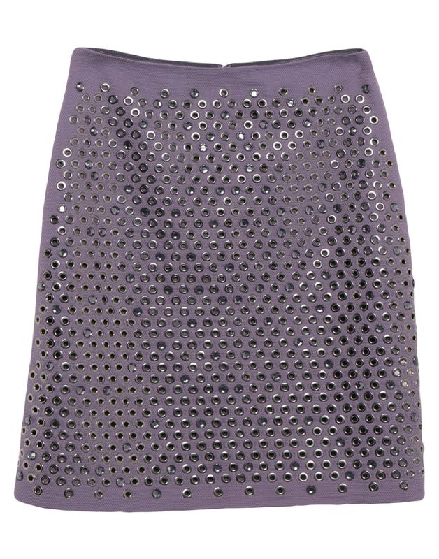 Юбка миди BOTTEGA VENETA Хлопок Фиолетовый