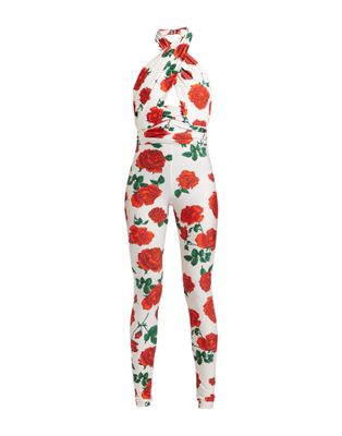 Брючный комбинезон SAINT LAURENT Полиамид Слоновая кость