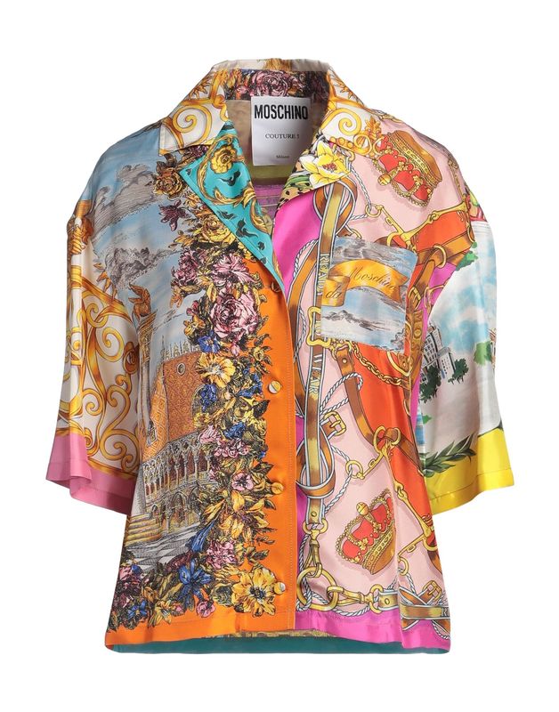Блузка MOSCHINO Шелк Оранжевый