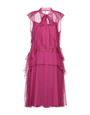 Платье ALBERTA FERRETTI Шелк Пурпурный