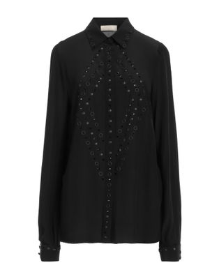Рубашка ELIE SAAB Шелк Чёрный