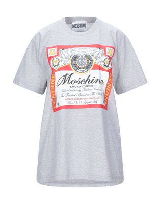 Футболка MOSCHINO Хлопок Светло-серый