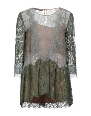 Топ ALBERTA FERRETTI Хлопок Серый