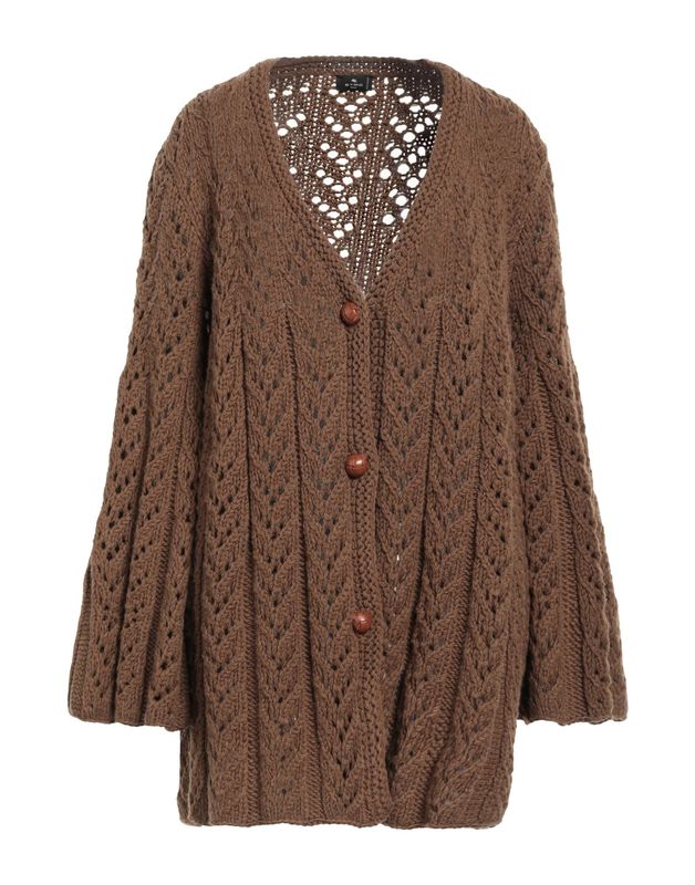 Кардиган ETRO Натуральная шерсть Коричневый