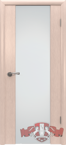 Межкомнатная дверь «Рондо триплекс» 8ДО5 ТР беленый дуб широкое белое стекло