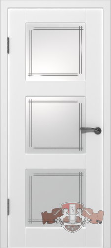 Межкомнатная дверь «Трио» 19ДО0 белая эмаль