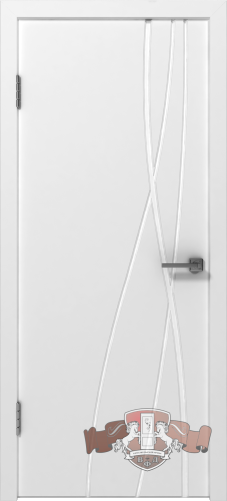 Межкомнатная дверь «Авангард Т1» 24ДГО белая эмаль