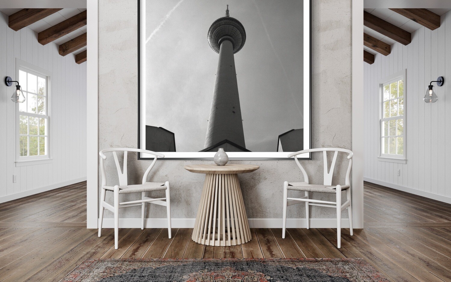 Berliner Funkturm, (150 x 150cm)  fine art pigment print.