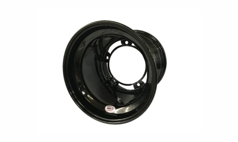 Asphalt Ultralight Series 15&quot; x 15&quot;- 6&quot; Backspace Wide 5 Steel Racing Wheel- Black