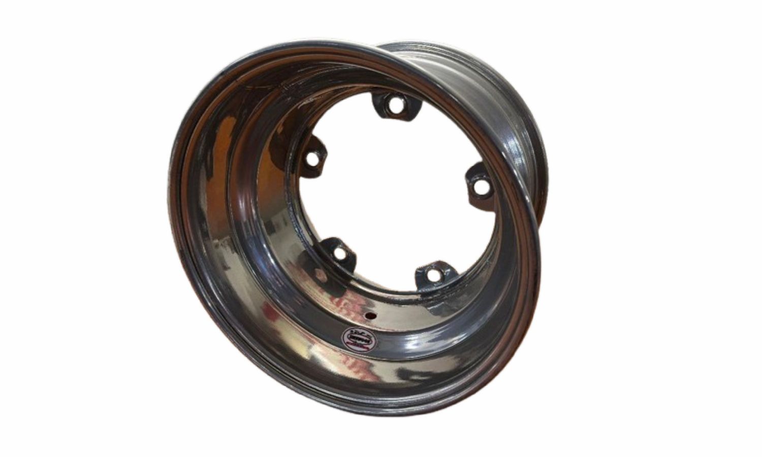 Asphalt 05 Series 15&quot; x 15&quot;- 5.5&quot; Backspace Wide 5 Steel Racing Wheel- Powder Coat Chrome