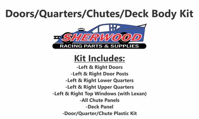 Dirt Modified Doors/Quarters/Chutes/Deck Body Kit (fits Bicknell)