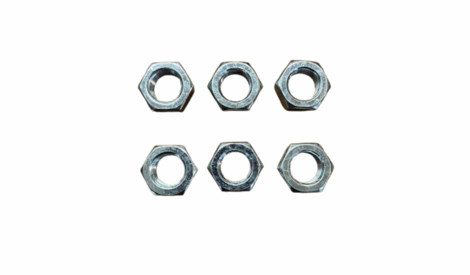 1/2&quot; Left Hand Steel Jam Nuts (Set of 6)