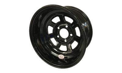 Asphalt Ultralight Stock Car Series 15" x 10"- 5" Backspace 5on5" Steel Racing Wheel- Black