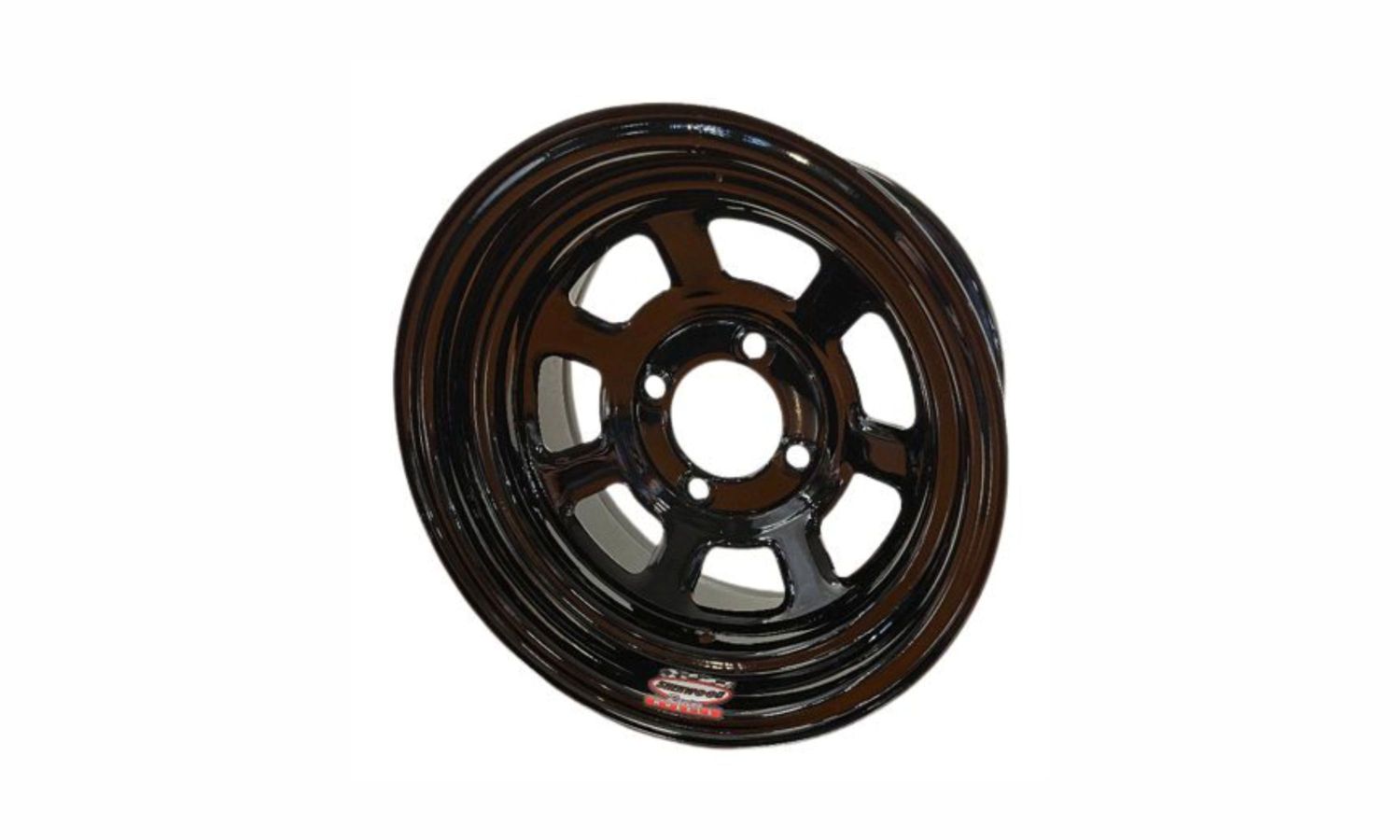 Ultralight Stock Car Series 13" x 7"- 2" Backspace 4on4.5" Steel Racing Wheel- Black