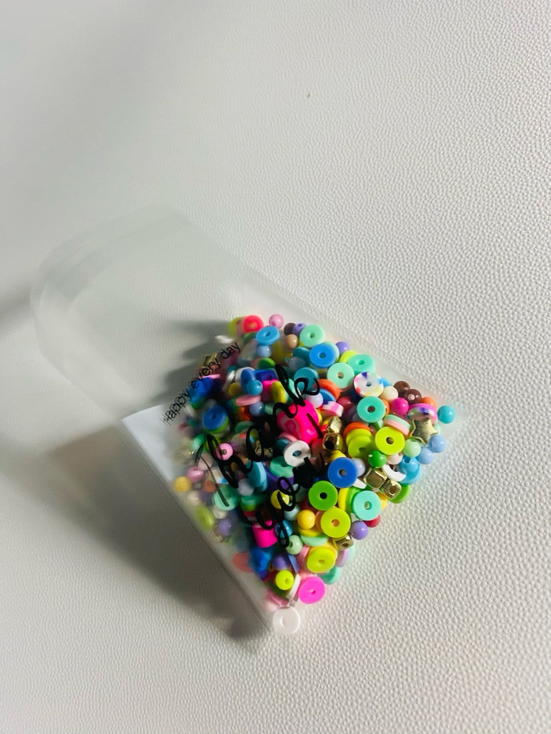 Rainbow Bead Confetti With String &amp; Freebies