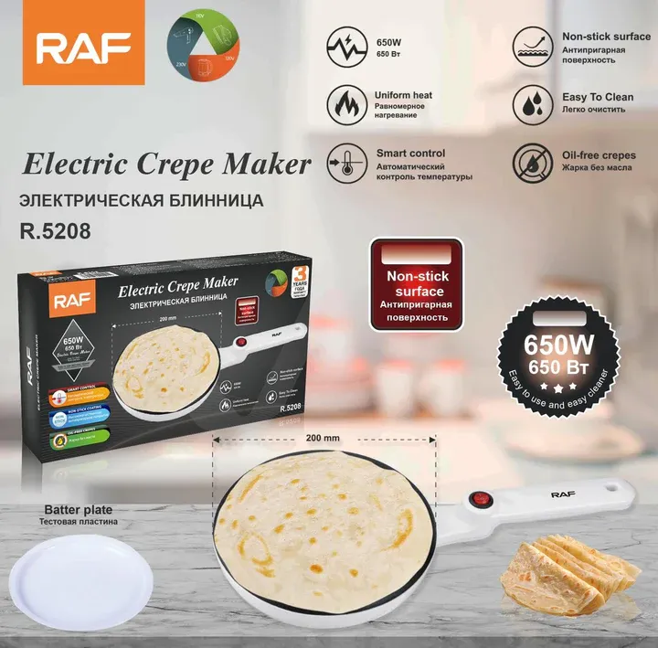Raf Non-stick Electric Crepe Maker