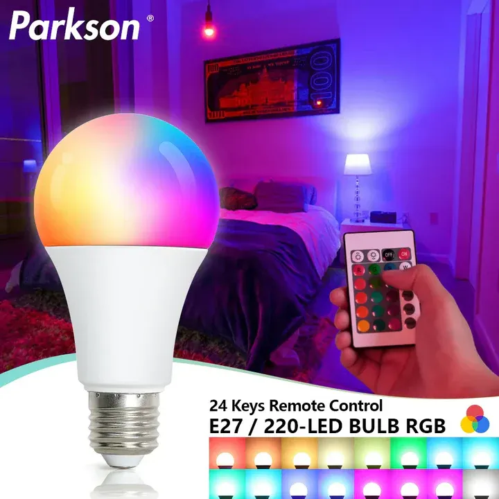 Color Changing RGB LED Bulb Lamp Light with Remote Control