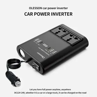 150W Car Power Inverter – DC 12V/24V to AC 220V Converter for Vehicle