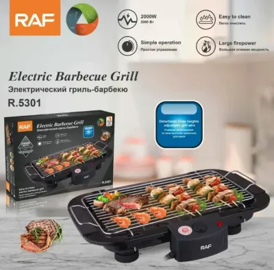 RAF Electric Barbecue Grill R5301 - 2000W Indoor/Outdoor Grill