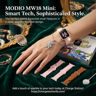 MODIO MW18 Mini – Smartwatch & Charm Necklace Combo