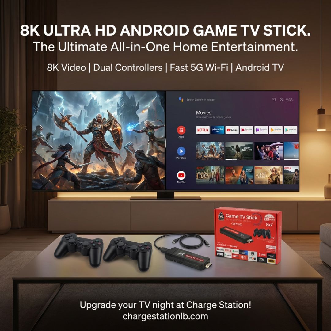 ​8K Ultra HD Android Game TV Stick with Dual Controllers