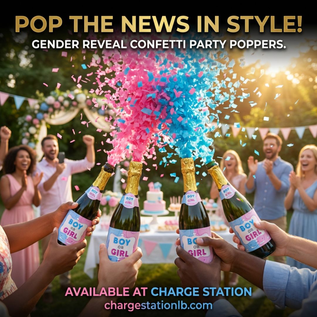 Boy or Girl Gender Reveal Confetti Cannon Bottle