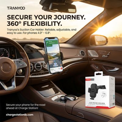 Tranyoo Car Phone Holder – Adjustable Dashboard & Windshield Mount