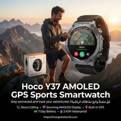 ​Hoco Y37 AMOLED GPS Sports Smartwatch (Call Version)