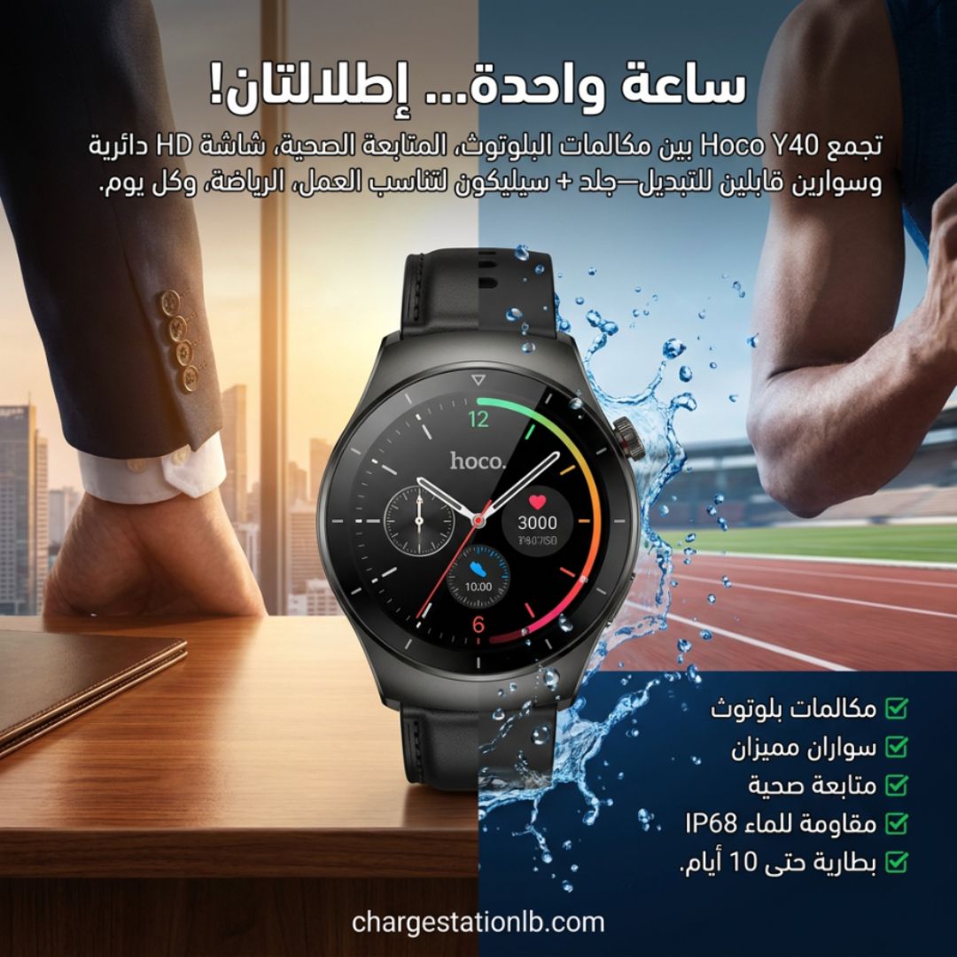 the premium Hoco Y40 Smartwatch!