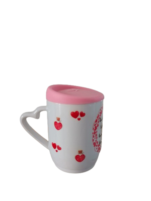 Taza Asa corazón + Tapa de silicona