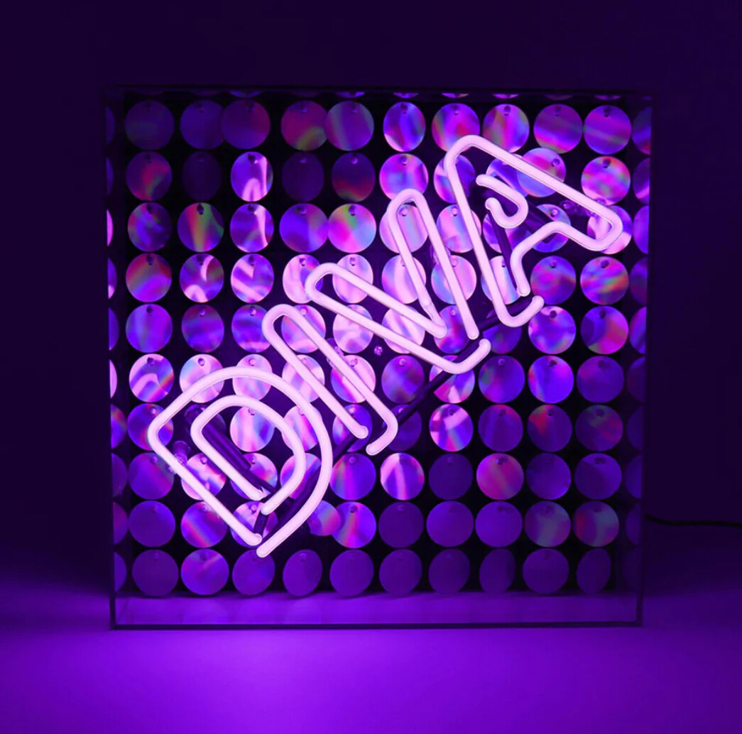Diva &amp; Sequins Acrylic Box Neon