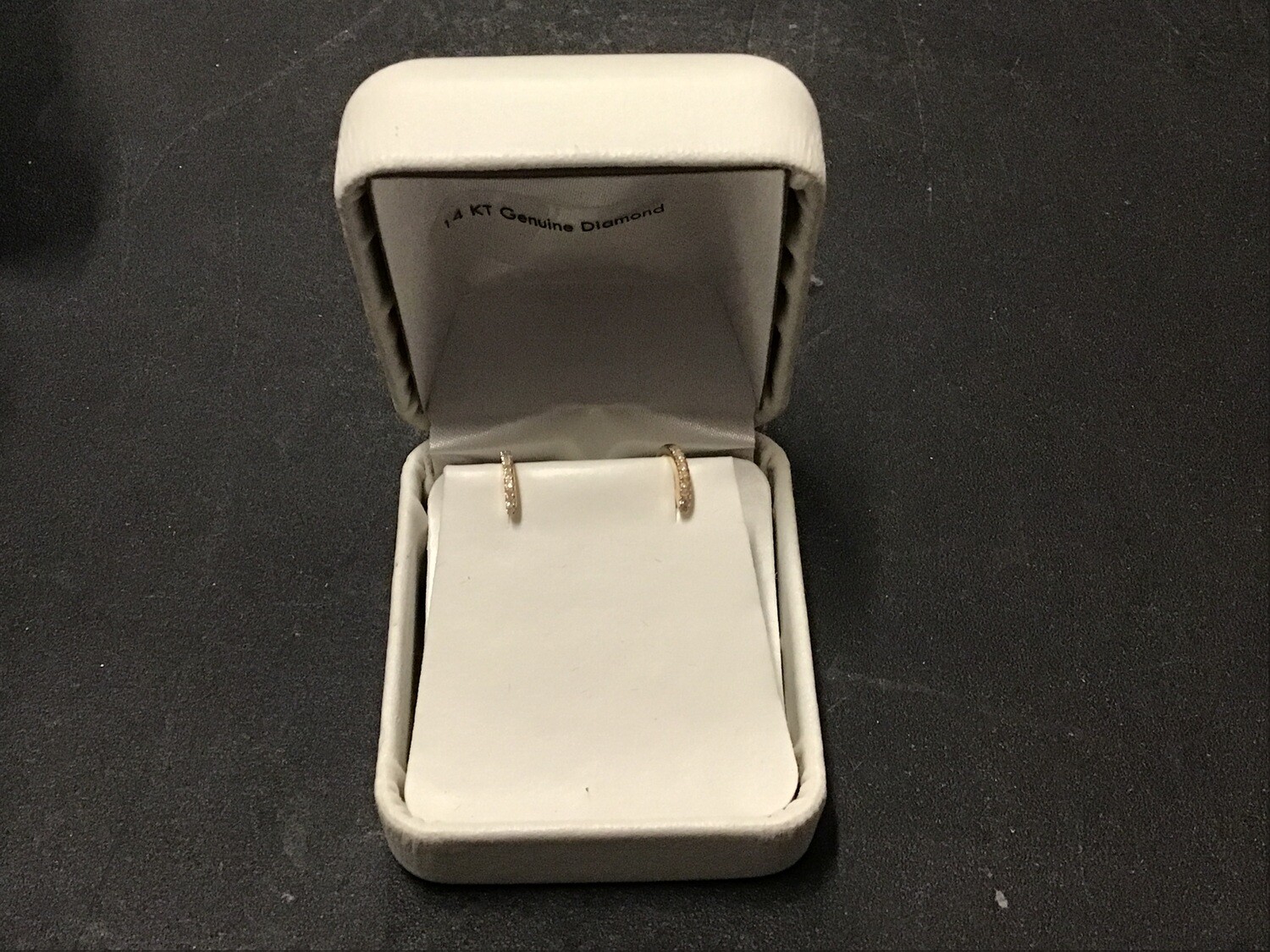 14KT Baby Diamond Huggie - Gold