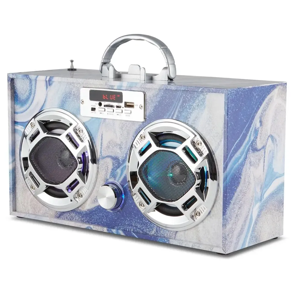 Blue Swirl Wireless Boombox