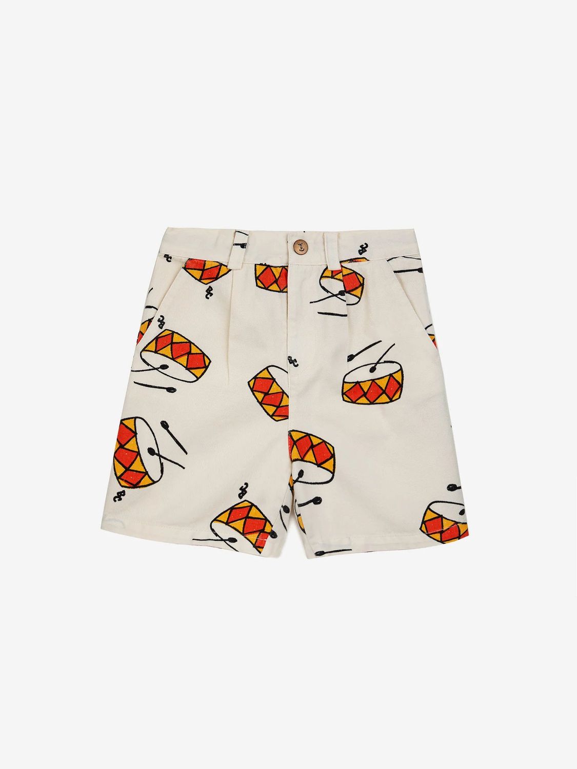 Play the Drum All Over Denim Bermuda Shorts