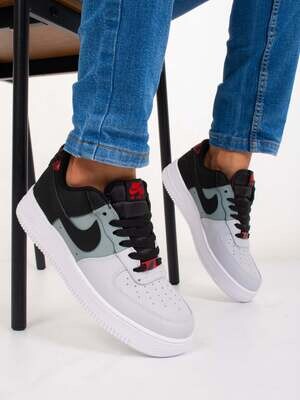 Nike Air Force 1 &#39;07 &#39;&#39; Grey / black / red &#39;&#39;