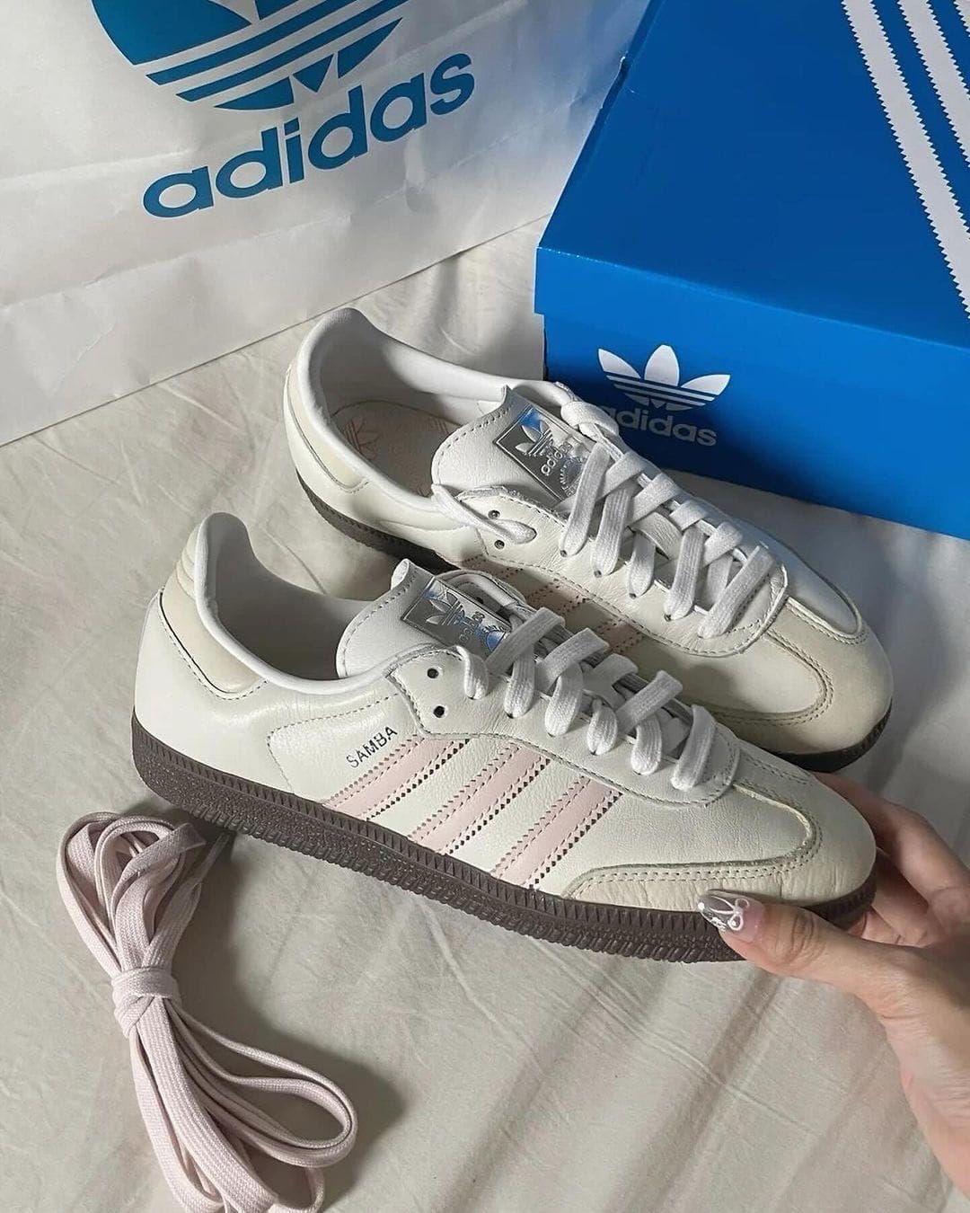 Adidas Samba White And Pink