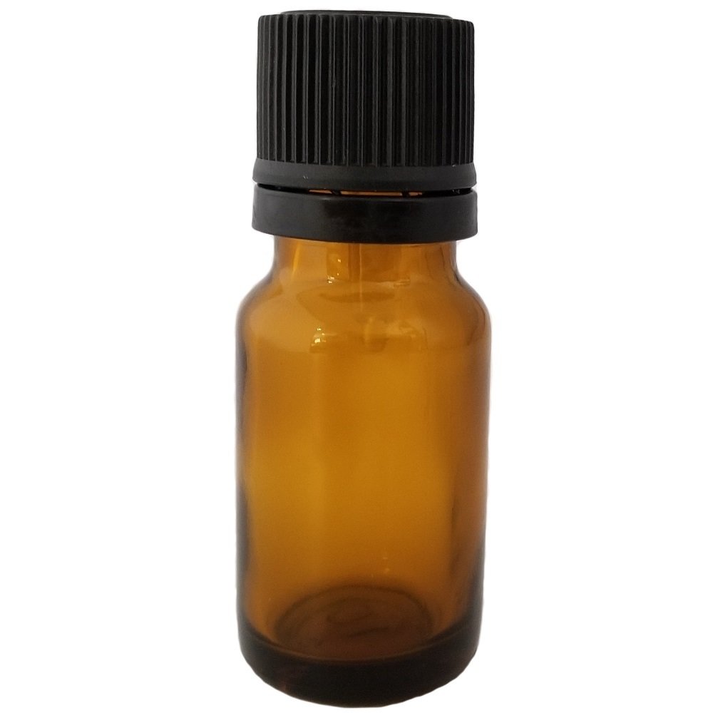 Amber Glass 10ml bottle with tamper evident lid and orfice