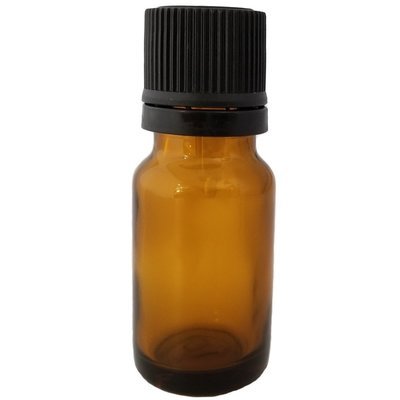 Amber Glass 10ml bottle with tamper evident lid and orfice