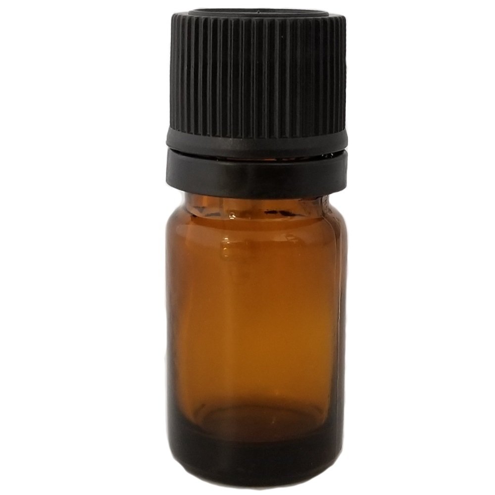 Amber Glass 5ml bottle with tamper evident lid and orfice