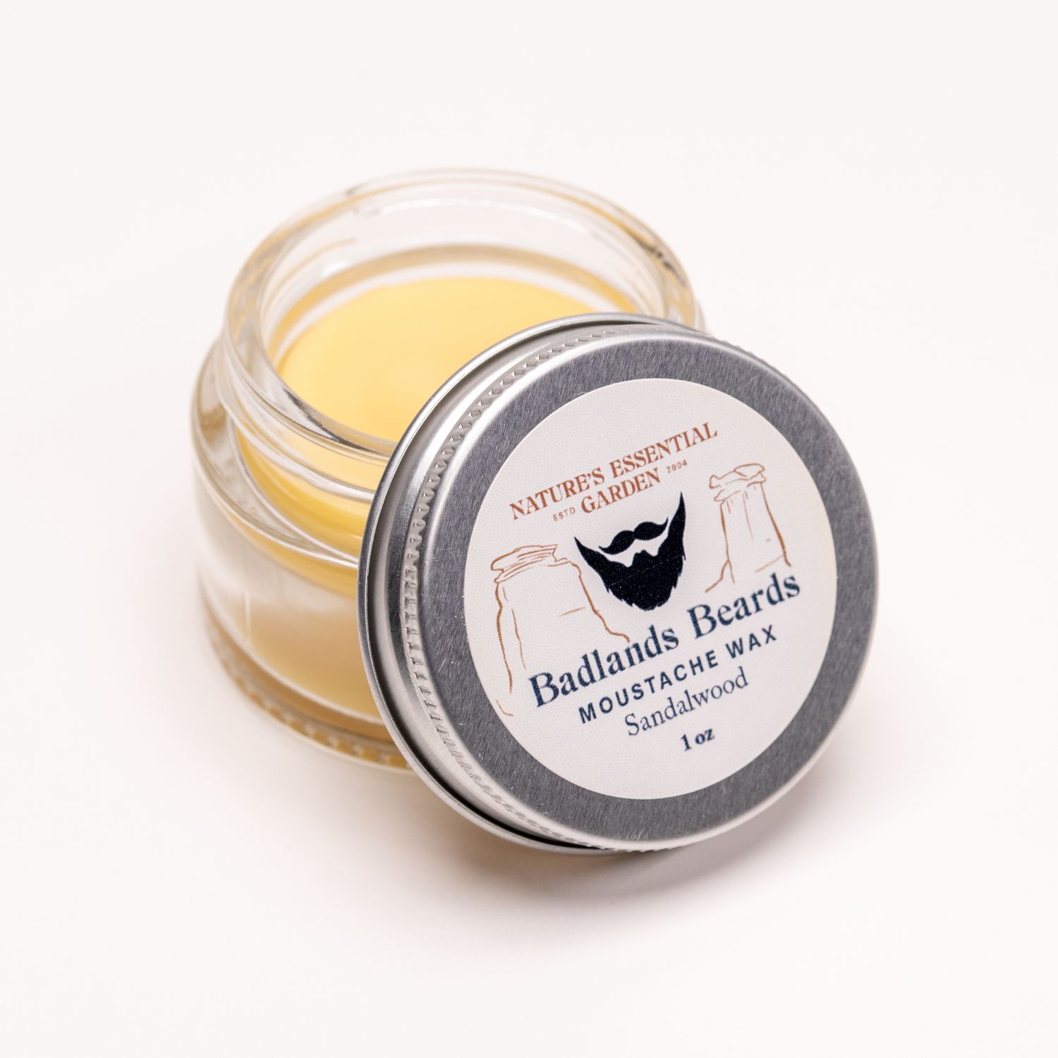 Badlands Beards - Mustache Wax, scent: Sandalwood