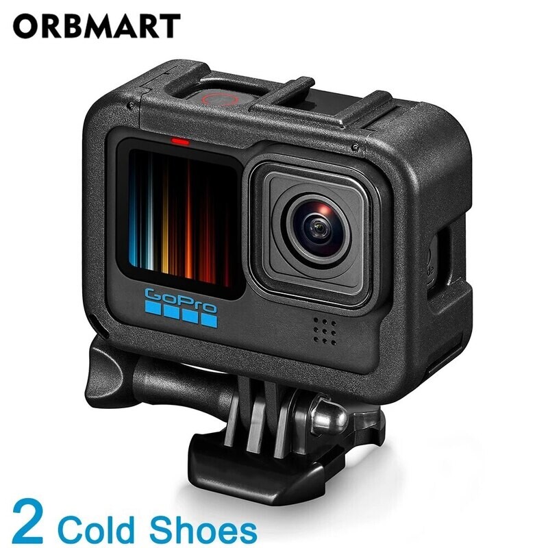 Frame Case for GoPro Hero 12 11 10 9 Black Protective Cover Housing Cage Lens Cap Cold Shoe Mount for Go Pro Hero10 Accessories
