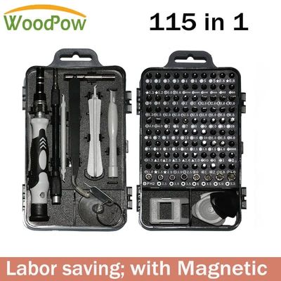 115 in 1Multifunctional Screwdriver Set Computer PC Mobile Phone Equipment Repair Screw Driver Insulation Manual Household Tools