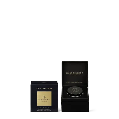 Glasshouse Fragrances Black Car Diffuser Collection with 1 Replacement Scent Disc