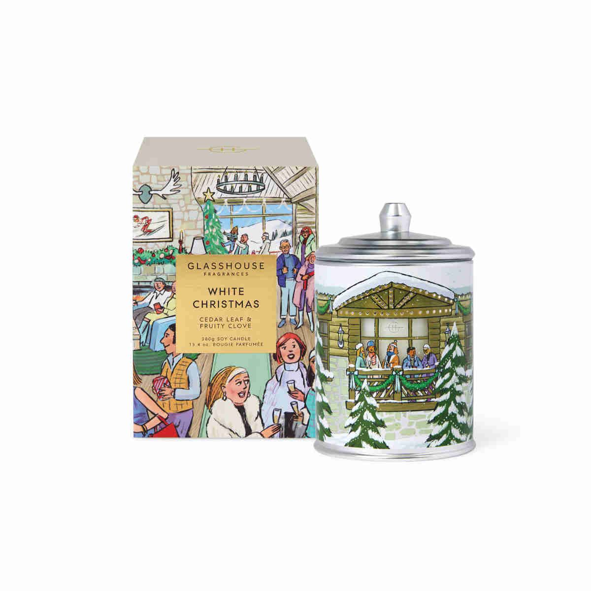 White Christmas Candle