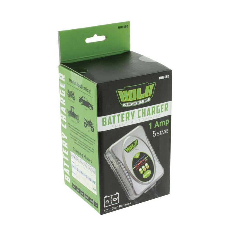 HULK Battery Charger 1 amp 5 stage HULK Battery Charger 1 amp 5 stage