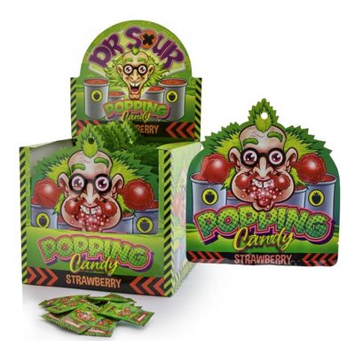 Dr Sour Popping Candy Strawberry