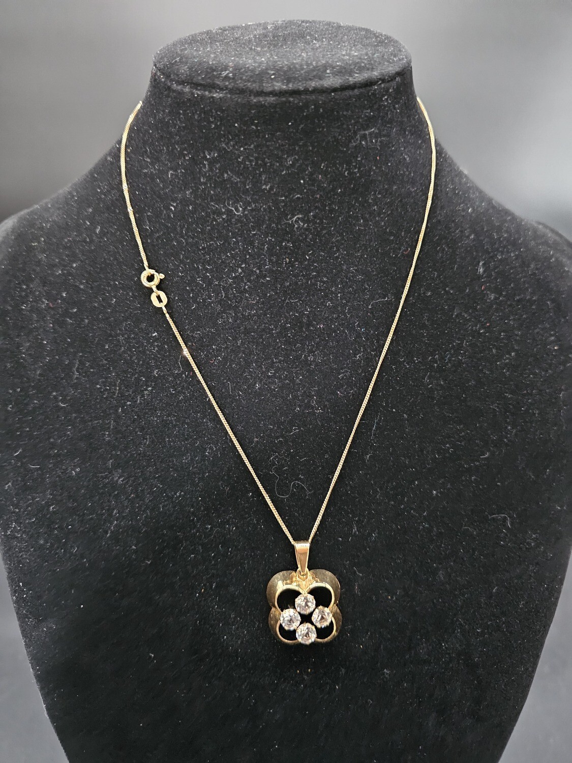 18k Goldkette Gelbgold 41 cm Anhänger 4 Gramm